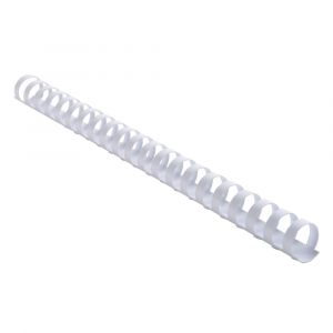 Image de Exacompta 75600E - Boîte de 100 peignes à reliure PVC, blanc, diamètre 20 mm