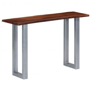 VidaXL Table console 115 x 35 x 76 cm Bois d'acacia massif et fer