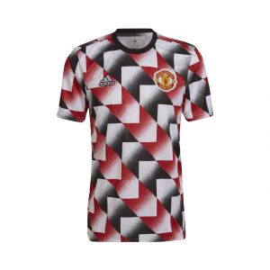 Adidas Manchester United T-shirt d'Entraînement Avant-Match - Blanc/Rouge/Noir, pointure Large - Blanc - Taille Large