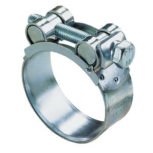 Serflex Colliers de serrage à tourillons acier zingué largeur 18mm serrage 26-28mm avec vis M5x40mm boîte de 25 colliers