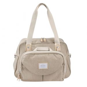 Beaba Sac à Langer Genève II, Modulable, Grande contenance, Rangements multiples, Pochette avant amovible, repas isotherme, Système attache poussettes, Terre d'argile