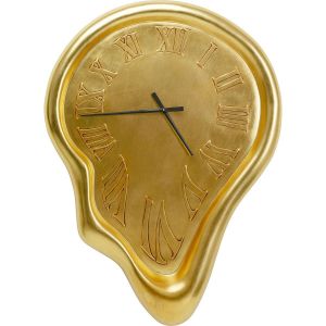 Kare Design Karedesign Horloge murale Big Drop dorée 92x127cm