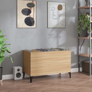 VidaXL Armoire à disques chêne sonoma 74,5x38x48 cm bois d'ingénierie