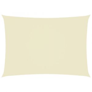 Voile toile d'ombrage parasol tissu oxford rectangulaire 3 x 5 m crème 02_0009681