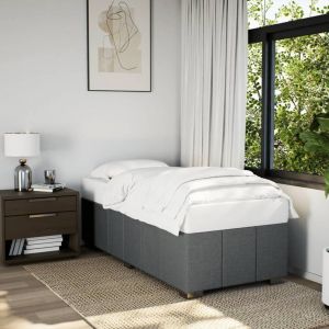 VidaXL Cadre de lit sans matelas gris foncé 100x200 cm tissu