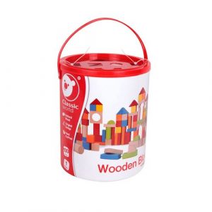 Classic World Wooden Blocks, 100dlg.