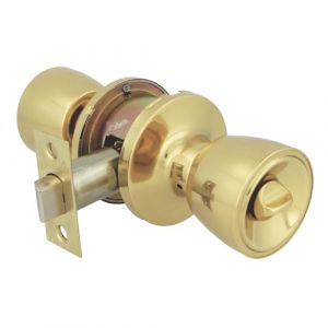 Amig Mod. 602 - Ensemble de boutons | Laiton Poli | 18,5x 8 cm | Avec loquet | Fonction privée | Dispositif d'urgence extérieur et serrure intérieure | Porte 35-45mm