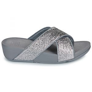 FitFlop Sandales LULU CRINKLED SHIMMER Argenté - Taille 36,37,38,39,40