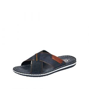Rieker Homme Mules et Sabots 21098, Monsieur Mules,Pantoufle,Sandale,Chaussure d'été,Chaussure décontractée,Pazifik,44 EU / 9,5 UK