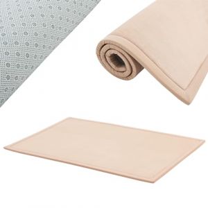 Tapis de jeu velouté / Tapis d'enfant Maila - 200 x 150 cm - Beige