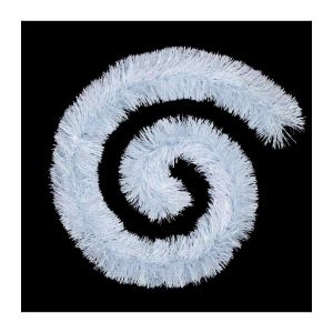 Guirlande de No&euml;l BOA large 15 cm Blanc Longueur 2 m&egrave;tres