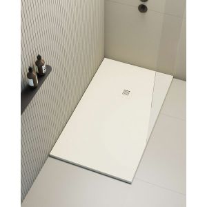 Receveur de douche extraplat rectangulaire blanc ivoire 100x180 cm Hos's