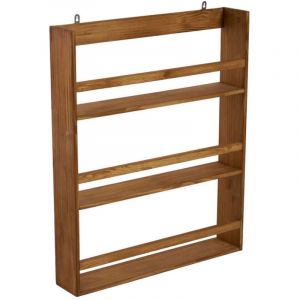 DRAWER Étagère murale en bois L73cm - Bois foncé - Aki