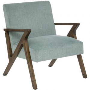 Atmosphera Fauteuil Design "Orac" 81cm Vert Jade & Marron