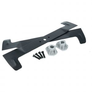 Vhbw 2x Lames remplacement pour Viking 6151-702-0100 pour tondeuse - Lames de rechange, noir, acier