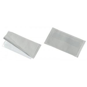 Durable 8092-19 - Sachet de 10 pochettes adhésives POCKETFIX Plus, 57x90 mm, avec rabat, coloris transparent