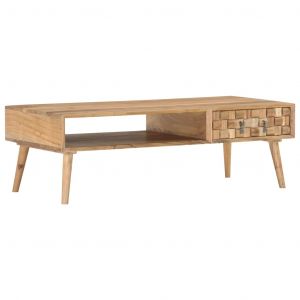 Image de VidaXL Table basse 110 x 50 x 35 cm Bois d'acacia solide