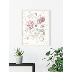 Komar Affiche d'art Poème Rose - Taille: 30 x 40 cm - rouge, vert