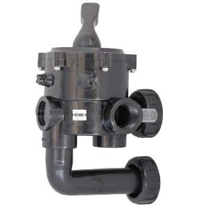 Astral Pool Vanne side 1"1/2 - 6 voies avec montage entraxe 125 mm - Noire - Pi&egrave;ces d&eacute;tach&eacute;es