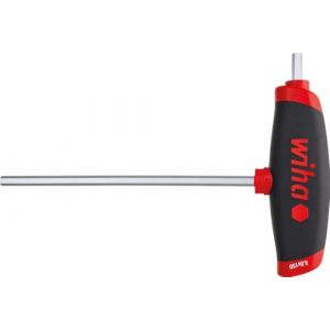 Wiha WERKZEUGE GMBH L-key with T-handle ComfortGrip, Hex with side drive, matt chrome-plated - 334DS ComfortGrip 10,0 x 200 mm