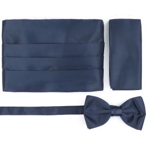 Suitable Ceinture de smoking noeud Set Marine Bleu Bleu fonc&eacute;