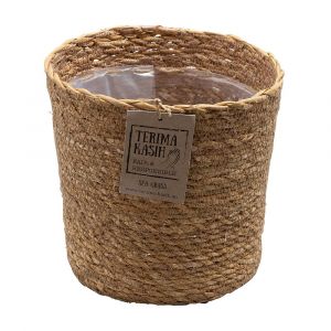 Panier Lux – Jonc de mer – Terami Kasih – ?24 cm –? 20-25 cm - Brown