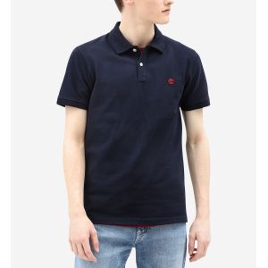 Timberland Polo SS MILLERS RIVER COLLAR JACQUARD POLO (SLIM) - Couleur S - Taille Bleu