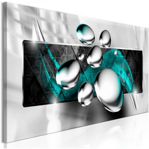 Artgeist Tableau - Shiny Stones (1 Part) Narrow Turquoise - 120x40