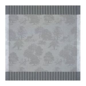 Image de Le Jacquard Français Nappe Souveraine 100% lin Gris - Couleur Gris - Taille 175 x 250 cm