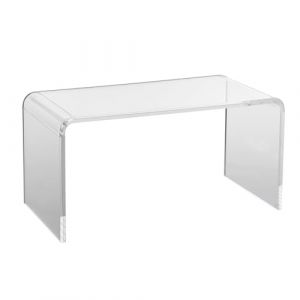 VEVOR Acrylic Coffee Table d'appoint en Acrylique, Transparente, 16,3 inch