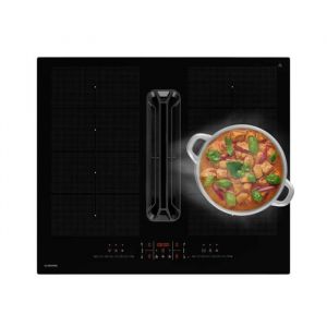 Klarstein AirJet FlexPro Down Air System Plaque de cuisson à induction 60 cm Zone flex + Hotte aspirante 600 m³/h Zone flex Booster