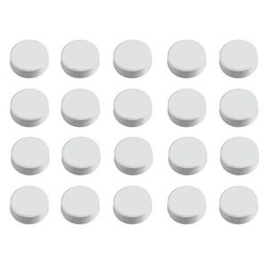 Maul 61771-02 - Aimants ronds, Ø 30 x ép. 10 mm, force 0,6 kg, 20 pcs, coloris blanc
