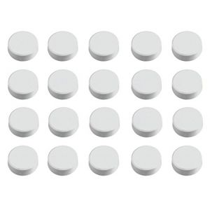 Maul 61771-02 - Aimants ronds, Ø 30 x ép. 10 mm, force 0,6 kg, 20 pcs, coloris blanc