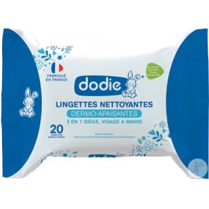 Dodie Lingettes nettoyantes 3 en 1 x20 Pocket