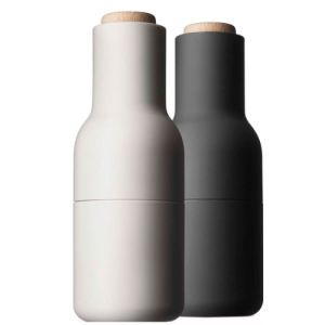 Image de Menu 2 moulins à sel et poivre Bottle en plastique et bois (20 cm)