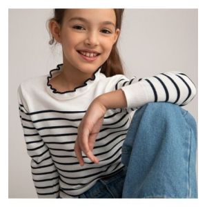 Pull marinière col fantaisie