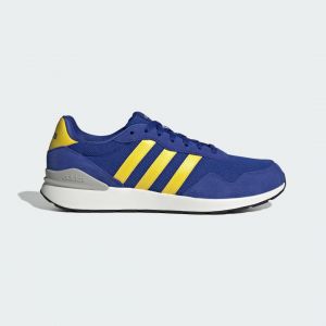 Adidas Homme Run 60s 4.0 Shoes Chaussures, Semi Lucid Blue/Yellow/Grey Two, 46 2/3 EU