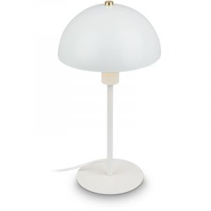 BRILONER - Lampe de chevet avec interrupteur à câble, douille E14, lampe de table, bureau, lecture pour lit, 18 x 35 cm, blanc