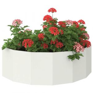 VidaXL Jardini&egrave;re Blanc 120 X 60 X 35 Cm Acier