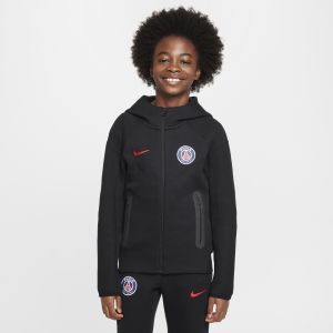 Nike Paris Saint-Germain Sweat à Capuche NSW Tech Fleece FZ GX - Noir/Rouge Enfant, pointure XL: 158-170 cm - ['Noir'] - Taille XL: 158-170 cm