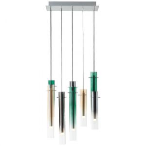 Lampe suspendue LED brilliant, 8 lampes 32W blanc chaud