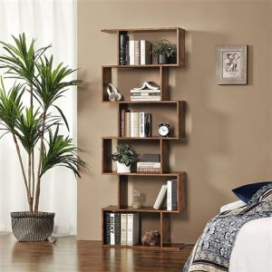 Biblioth&egrave;que colonne &agrave; 6 &eacute;tag&egrave;res Bureau Design Moderne Calli Acero