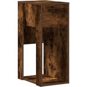 VidaXL Support de tour d'ordinateur et tiroir chêne fumé 30x44x74 cm