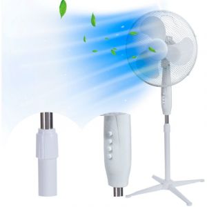 Homely - extralink Ventilateur de debout, 3 pales, 3 niveaux de vitesse, oscillant, Ventilateur puissant avecajustement deangle de inclinaison,