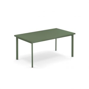 Table Star en acier Vert militaire - 160x90x75 cm