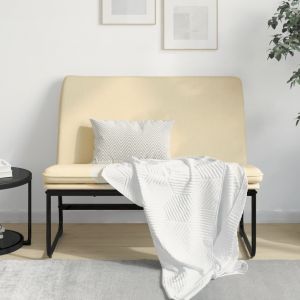 VidaXL Banc Crème 100x75x76 cm Tissu