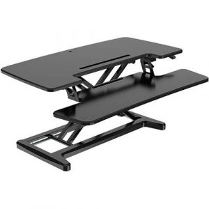 Bakker elkhuizen Adjustable Sit-Stand Desk Riser 2 - Pied - pour écran LCD/équipement PC - noir - support pour ordinateur de bureau