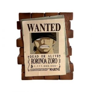 Plastoy Tirelire One Piece : Affiche Wanted Zoro