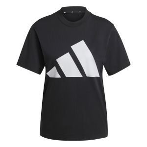 Adidas T-shirt Essentials Big Logo manches courtes noir blanc femme - XS
