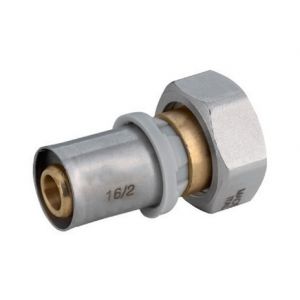 Arcanaute Raccord multicouche à sertir TH - Femelle écrou libre 3/8"" (12/17) - Ø16x2,0